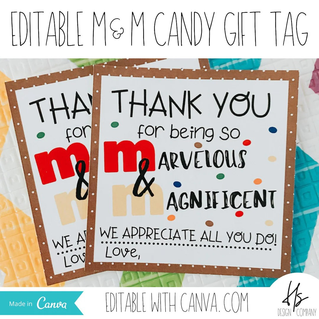 M&amp;amp;M Teacher Appreciation Printable - Printable Party Favors with M M Appreciation Printable Free
