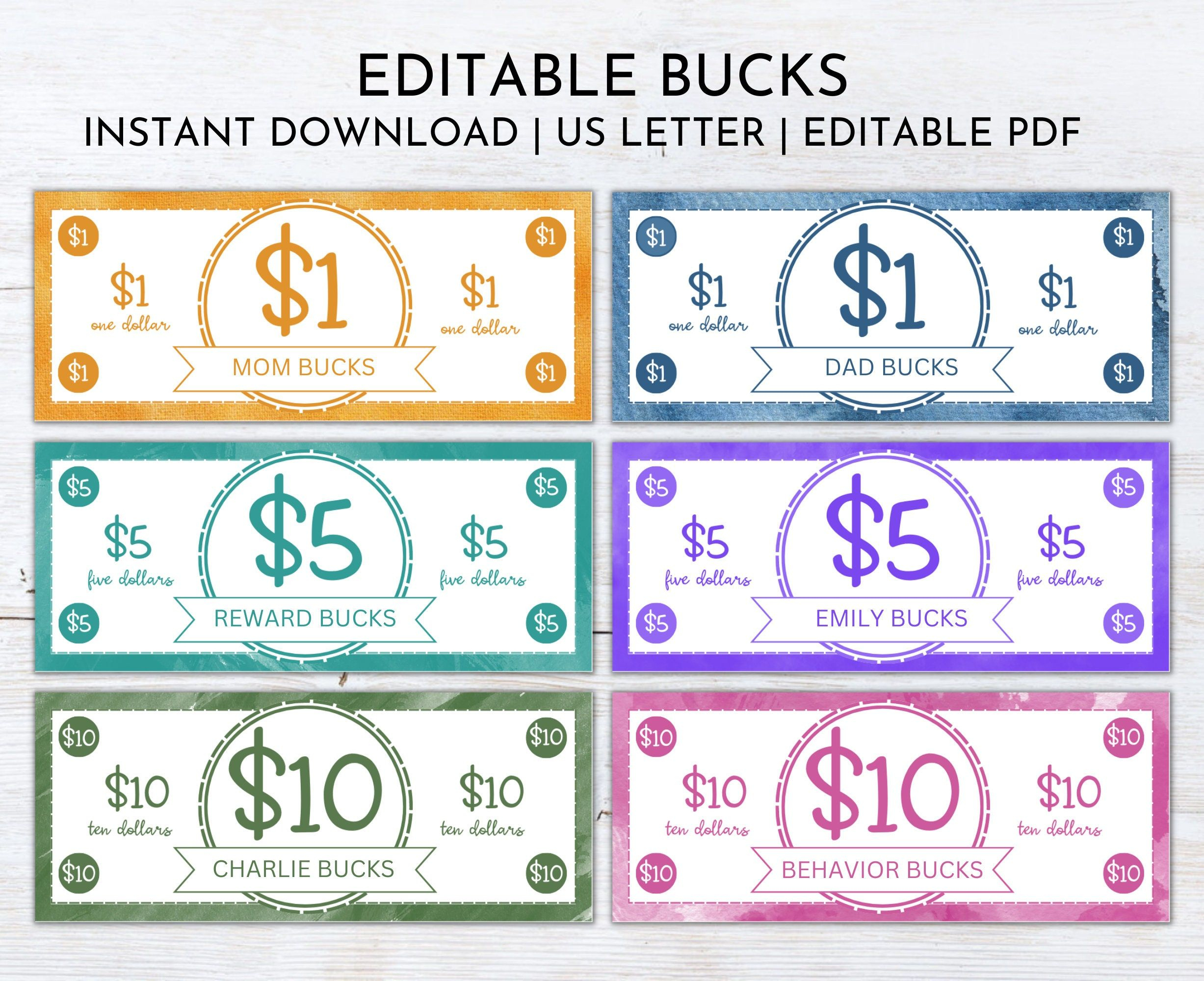 Mom Bucks Printable - Printable Party Favors in Free Printable Chore Bucks