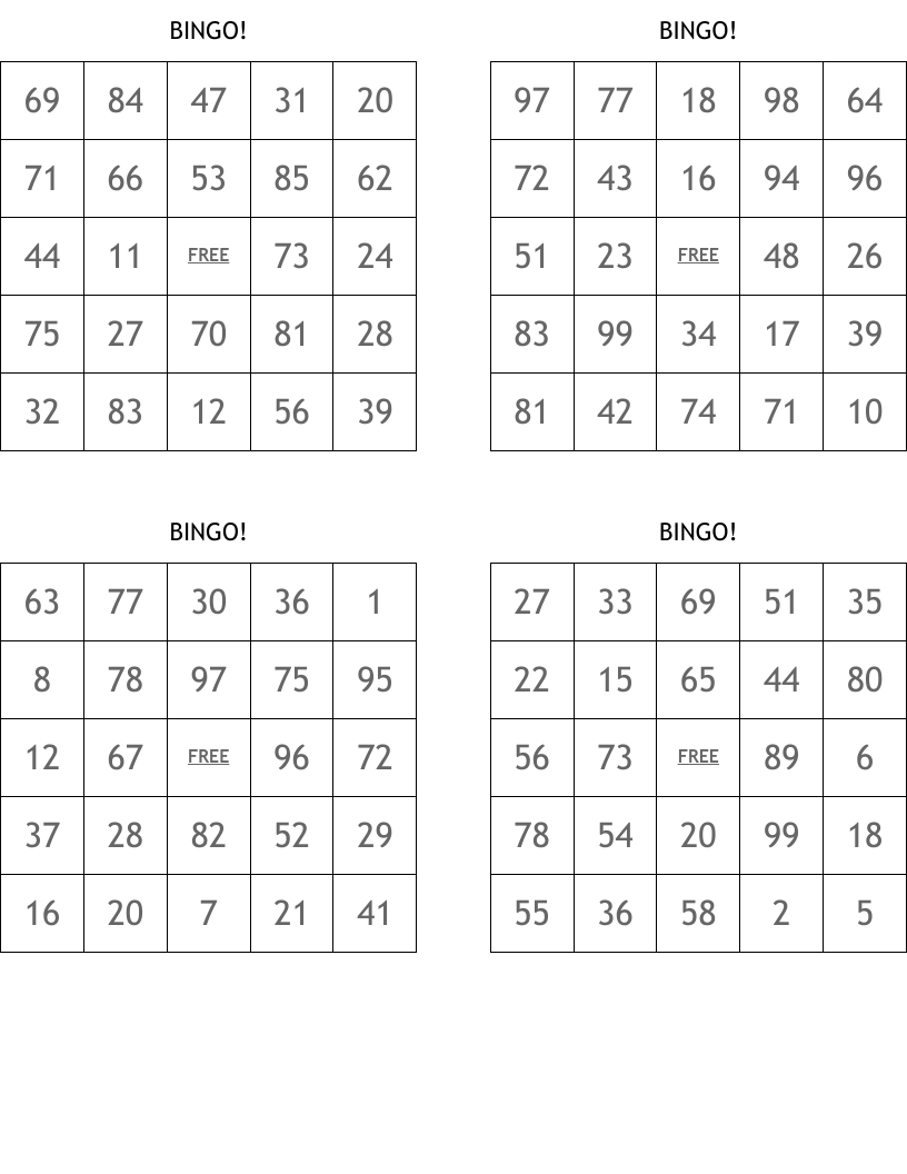 Momma D&amp;#039;S Number Bingo - Wordmint in Free Printable Bingo Cards 1 75