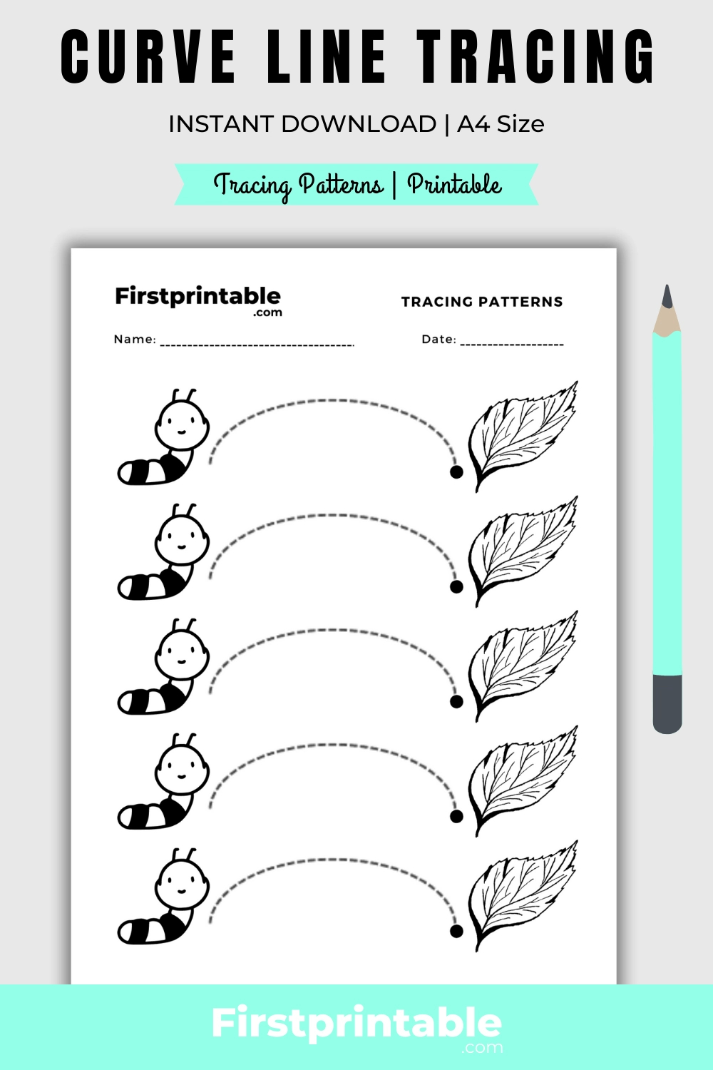 Montessori Practice Worksheet Pattern Curve Line - 2 Pages inside Free Printable Montessori Worksheets