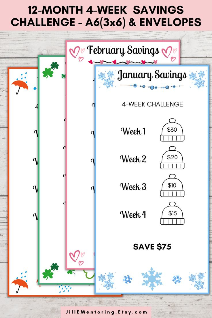 Monthly Savings Challenge, Low Income Savings Challenge Printable pertaining to Low Income Savings Challenge Free Printable