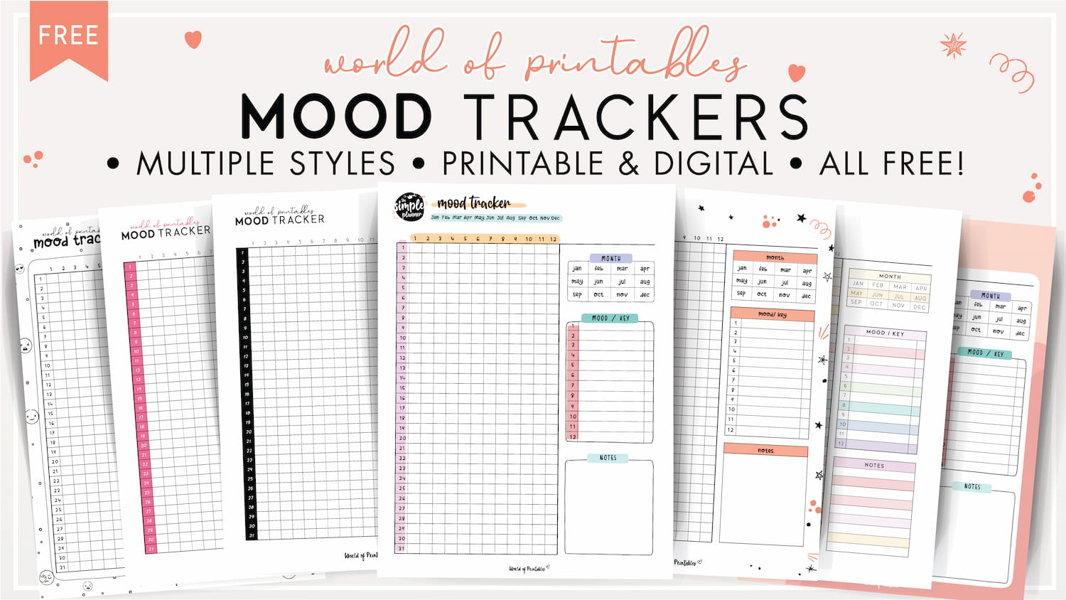 Mood Trackers - 16 Free Printable Templates - World Of Printables with regard to Free Printable Mood Tracker Bullet Journal