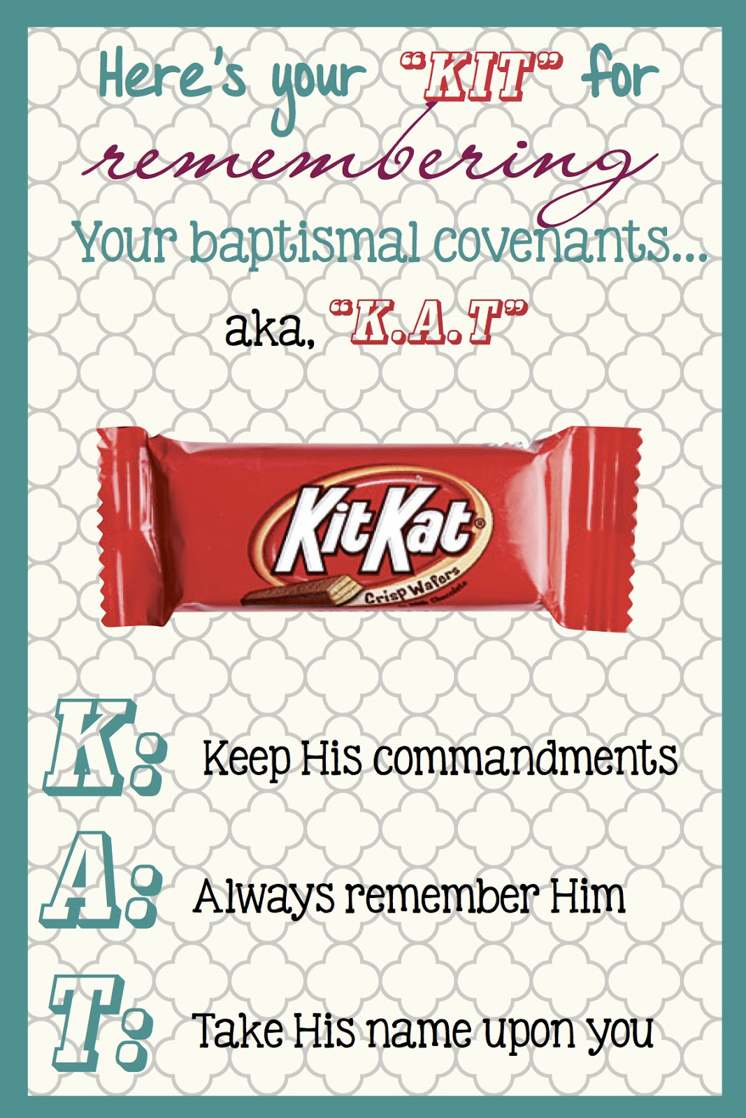 Mormon Mom Planners - Monthly Planner/Weekly Planner: Baptismal inside Kit Kat Baptism Free Printable
