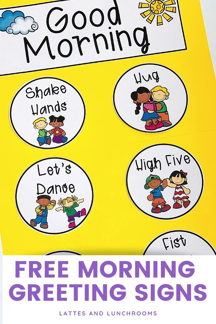 Morning Greeting Signs - Free within Morning Greeting Choices Free Printable
