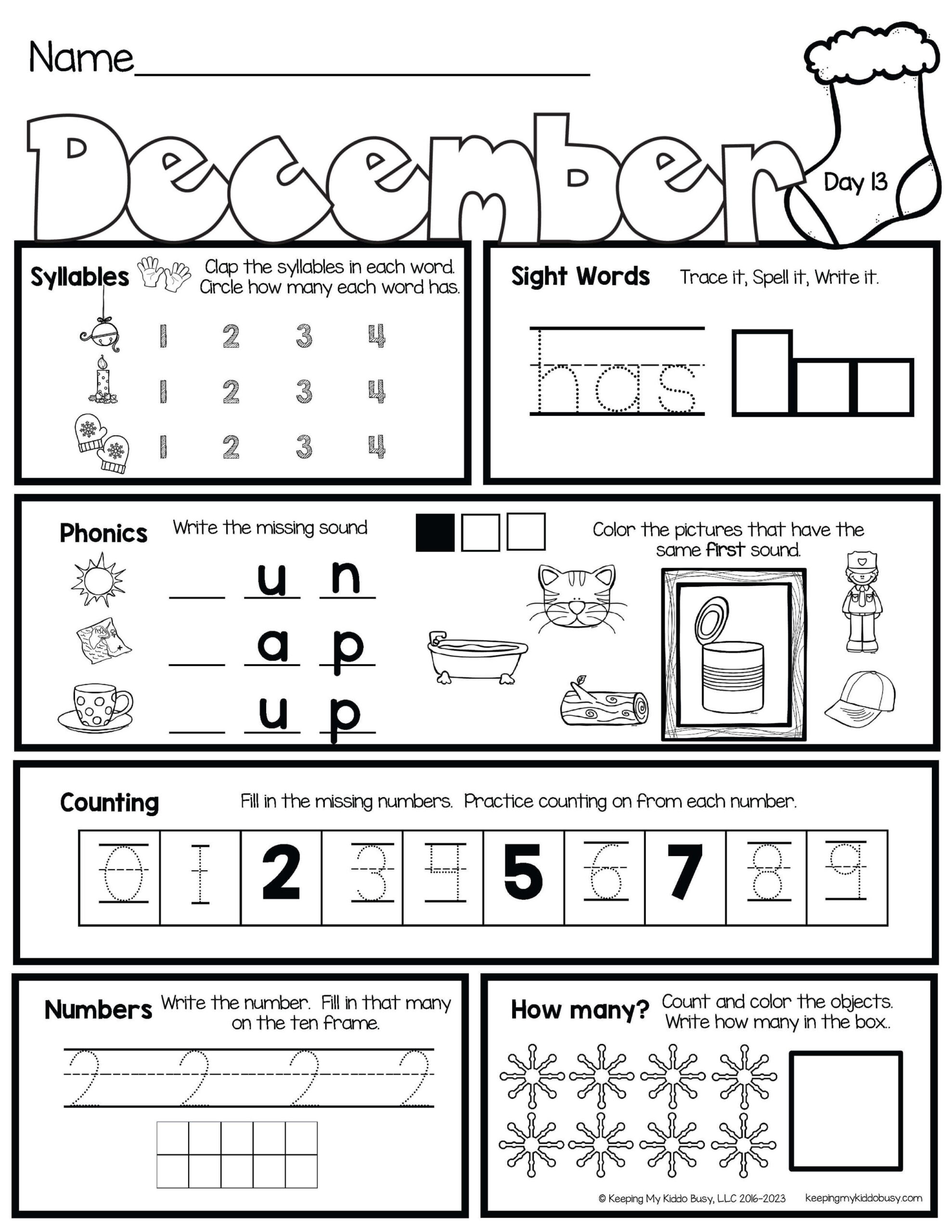 Morning Seat Work — Keeping My Kiddo Busy pertaining to Morning Work Free Printables