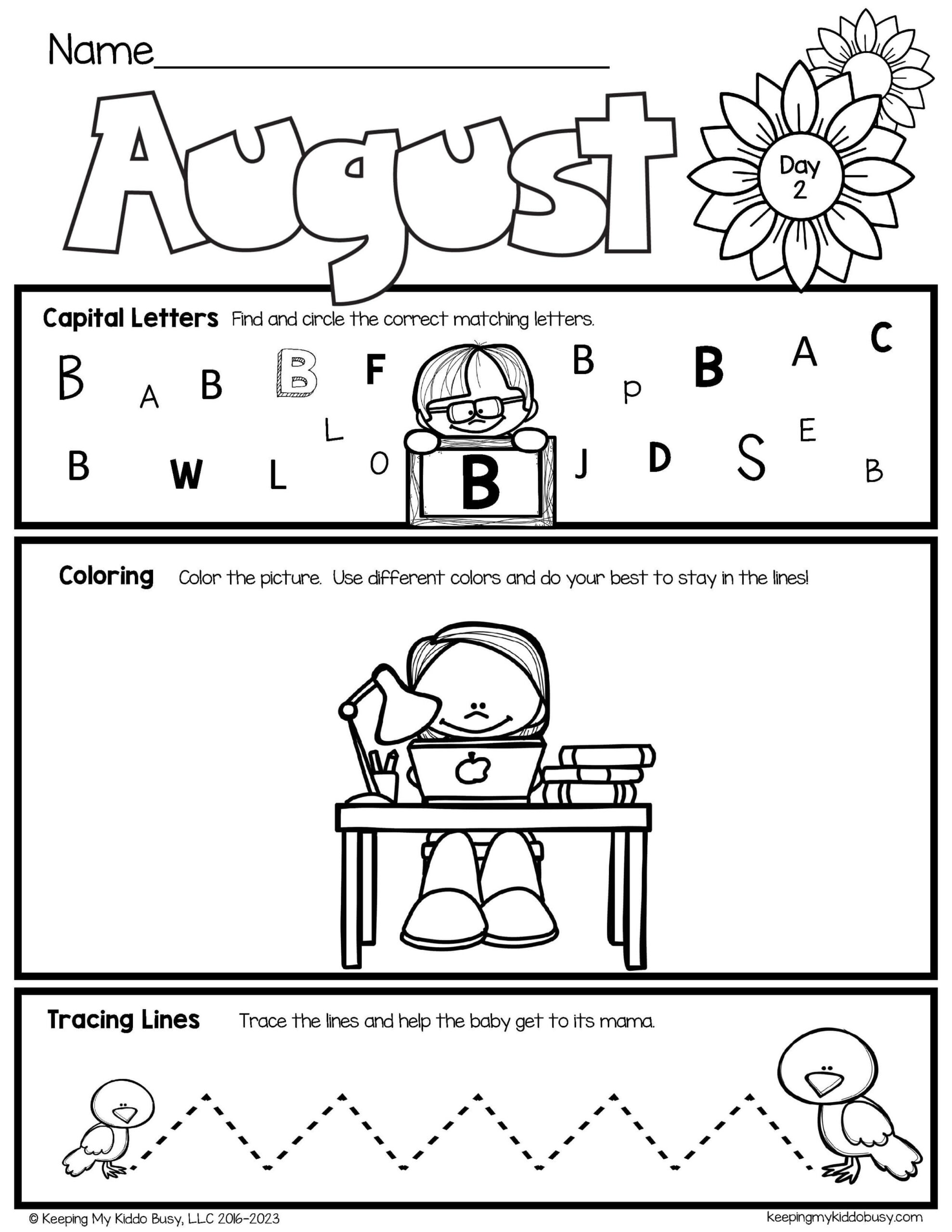 Morning Seat Work — Keeping My Kiddo Busy with Morning Work Free Printables