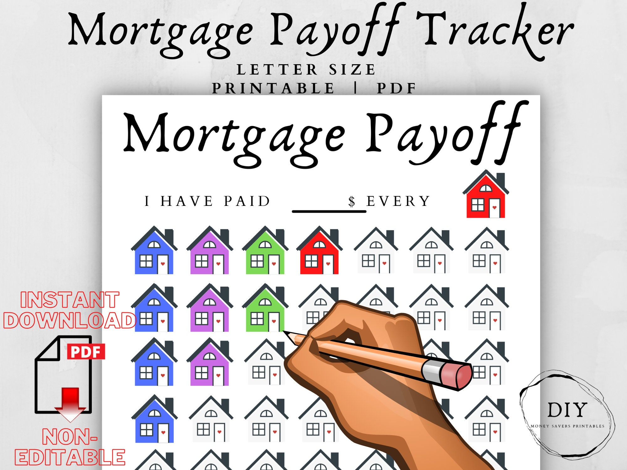 Mortgage Payoff-Mortgage Payoff Tracker-Debt Payoff Tracker with Mortgage Payoff Tracker Free Printable