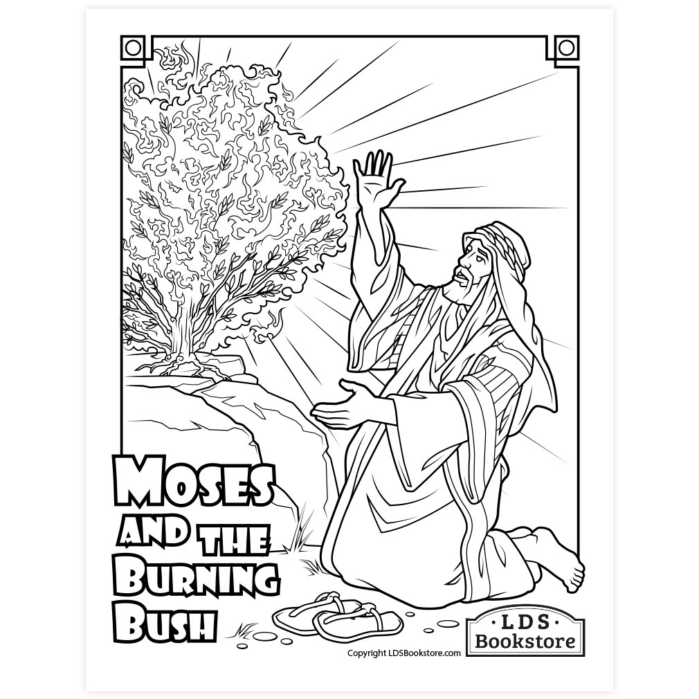 Moses And And The Burning Bush Coloring Page - Printable with regard to Moses and the Burning Bush Printable Activities