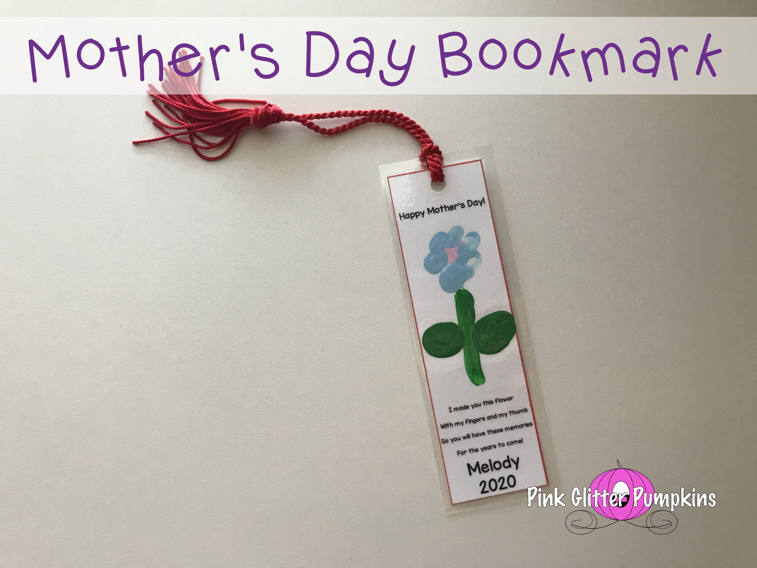Mother&amp;#039;S Day Bookmark — Pink Glitter Pumpkins throughout Mother&amp;#039;S Day Bookmark Printable Free