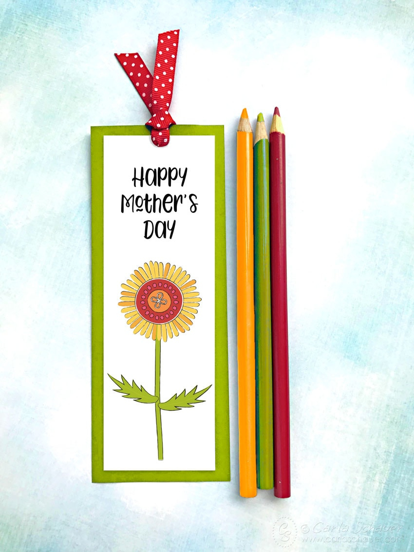 Mother&amp;#039;S Day Bookmark To Color - Carla Schauer Designs inside Mother&amp;#039;S Day Bookmark Printable Free