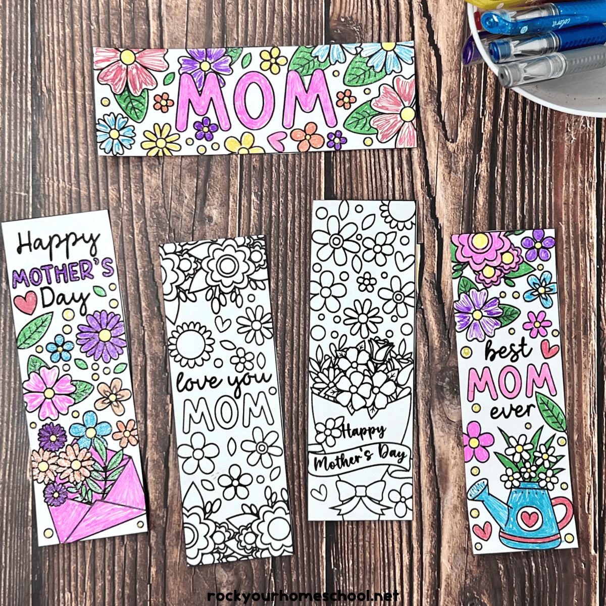 Mother&amp;#039;S Day Bookmarks To Color: Fun Ideas For This Free Set- Rock with Mother&amp;#039;S Day Bookmarks Printable Free