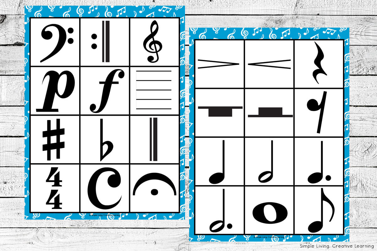 Music Bingo - Simple Living. Creative Learning in Music Bingo Cards Free