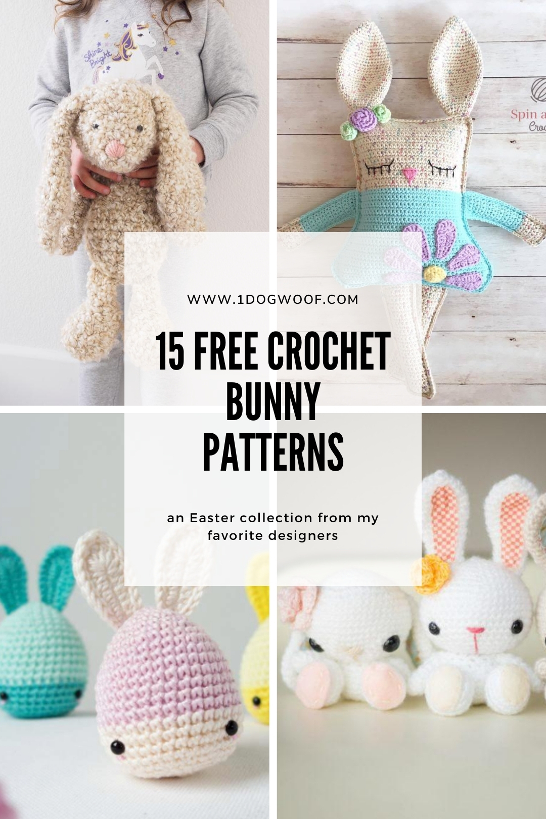 My Favorite Free Bunny Crochet Patterns Collection - One Dog Woof with regard to Free Printable Crochet Bunny Pattern