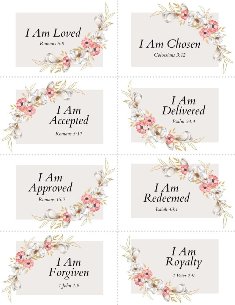 My Identity In Christ Printables with My Identity In Christ Printable
