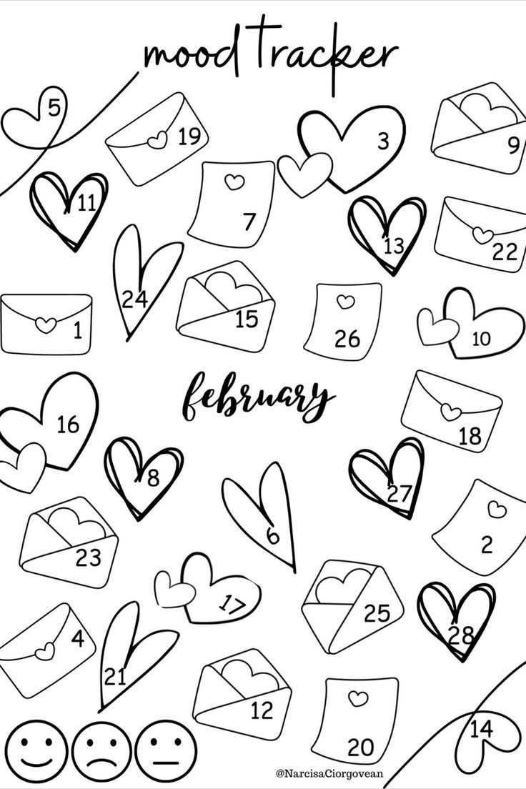 My Mood Tracker For February within February Mood Tracker Printable