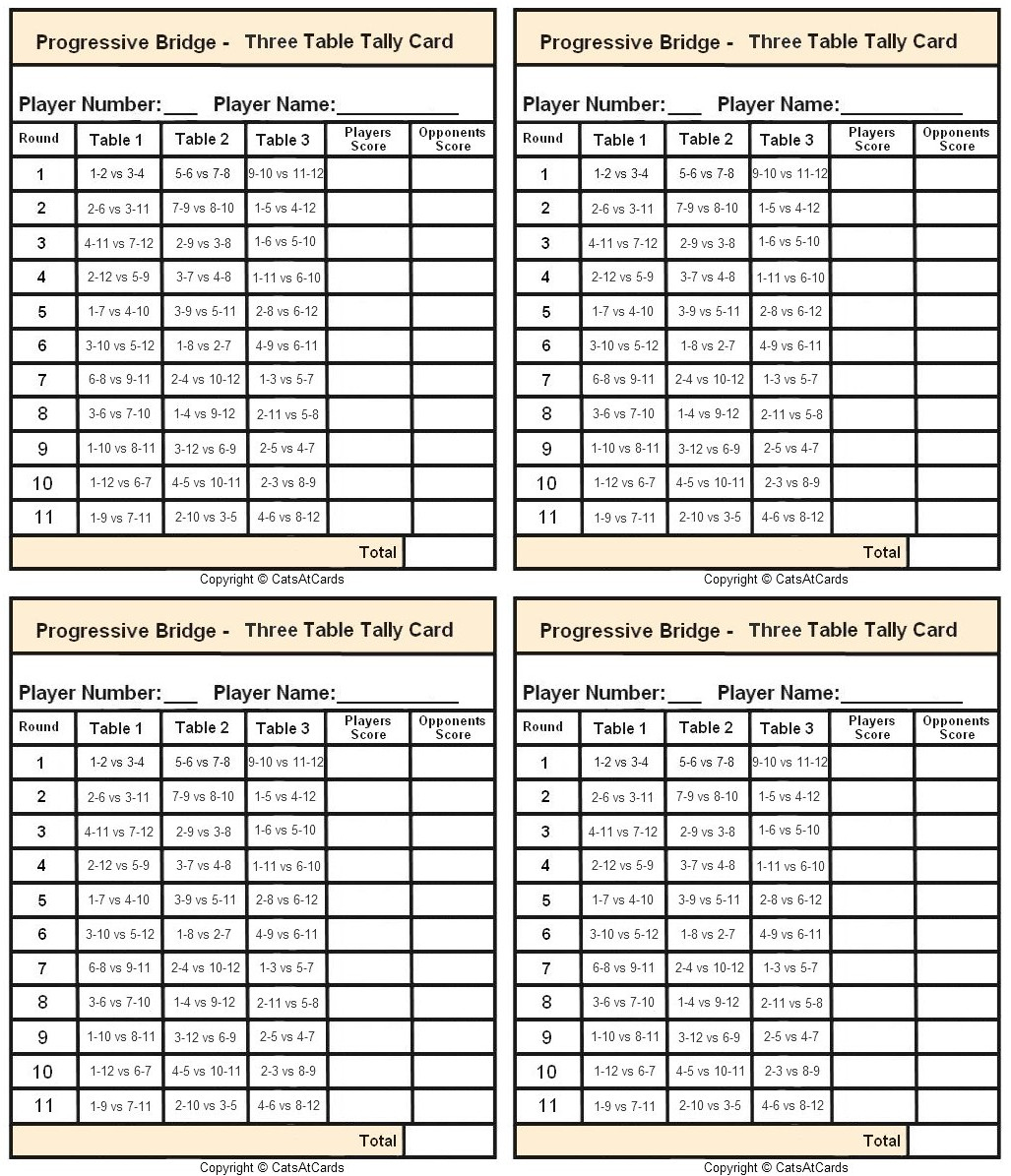 Mystery Hand Memory Sheet - Print for Free Printable Bridge Tallies For 3 Tables
