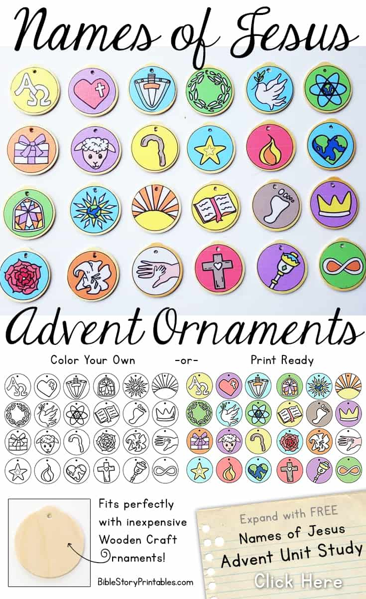 Names Of Jesus Advent - The Crafty Classroom with regard to Names of Jesus Printable Ornaments