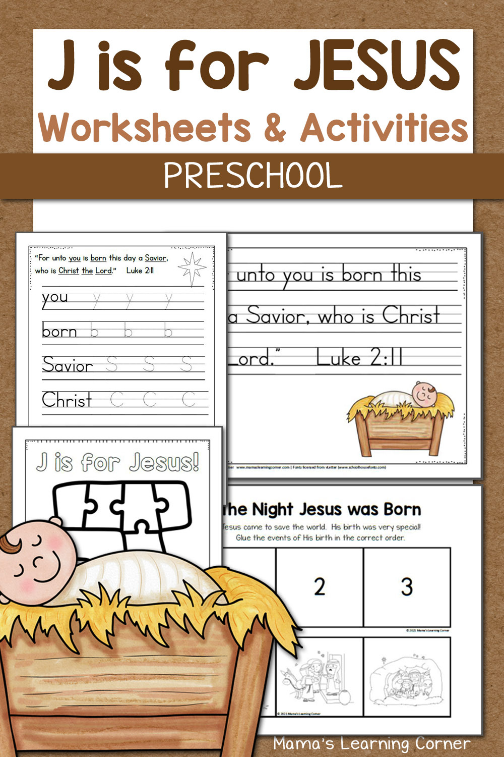 Nativity Worksheets For Preschool - Mamas Learning Corner pertaining to Printable Birth of Jesus Worksheets