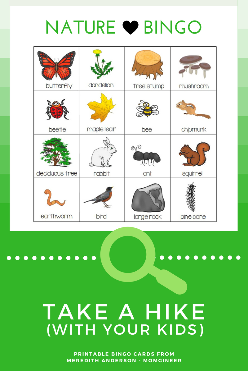 Nature Bingo Printable Activity - Take A Hike With Your Kids with regard to Nature Walk Bingo Printable Free