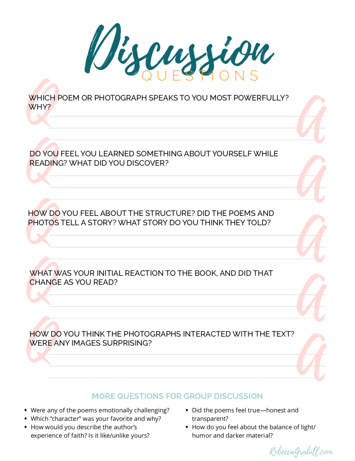 Need A Recommendation For Your Next Book Group? Try Poetry (Plus A for Free Printable Book Club Questions