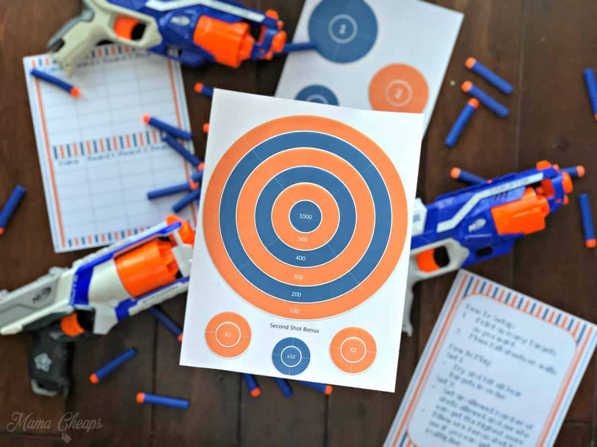 Nerf Printable Targets And Score Card - Mama Cheaps® pertaining to Free Printable Nerf Gun Targets