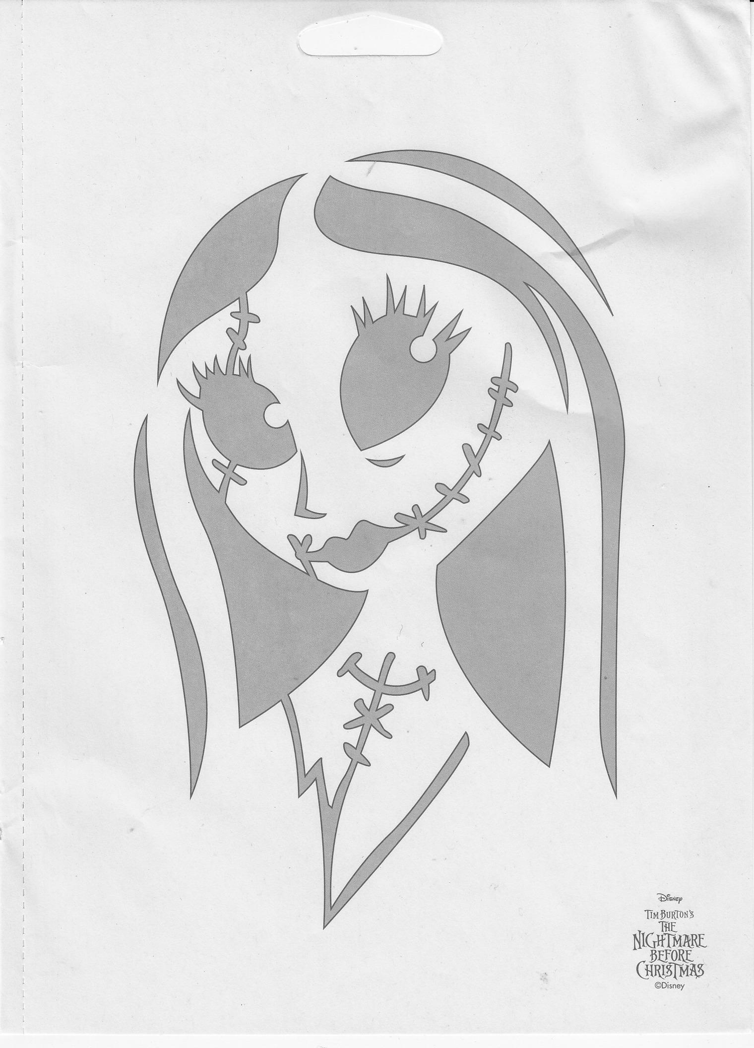 Nightmare Before Christmas: Sally (Pumpkin Stencil - Pumpkin intended for Sally Pumpkin Stencils Free Printable