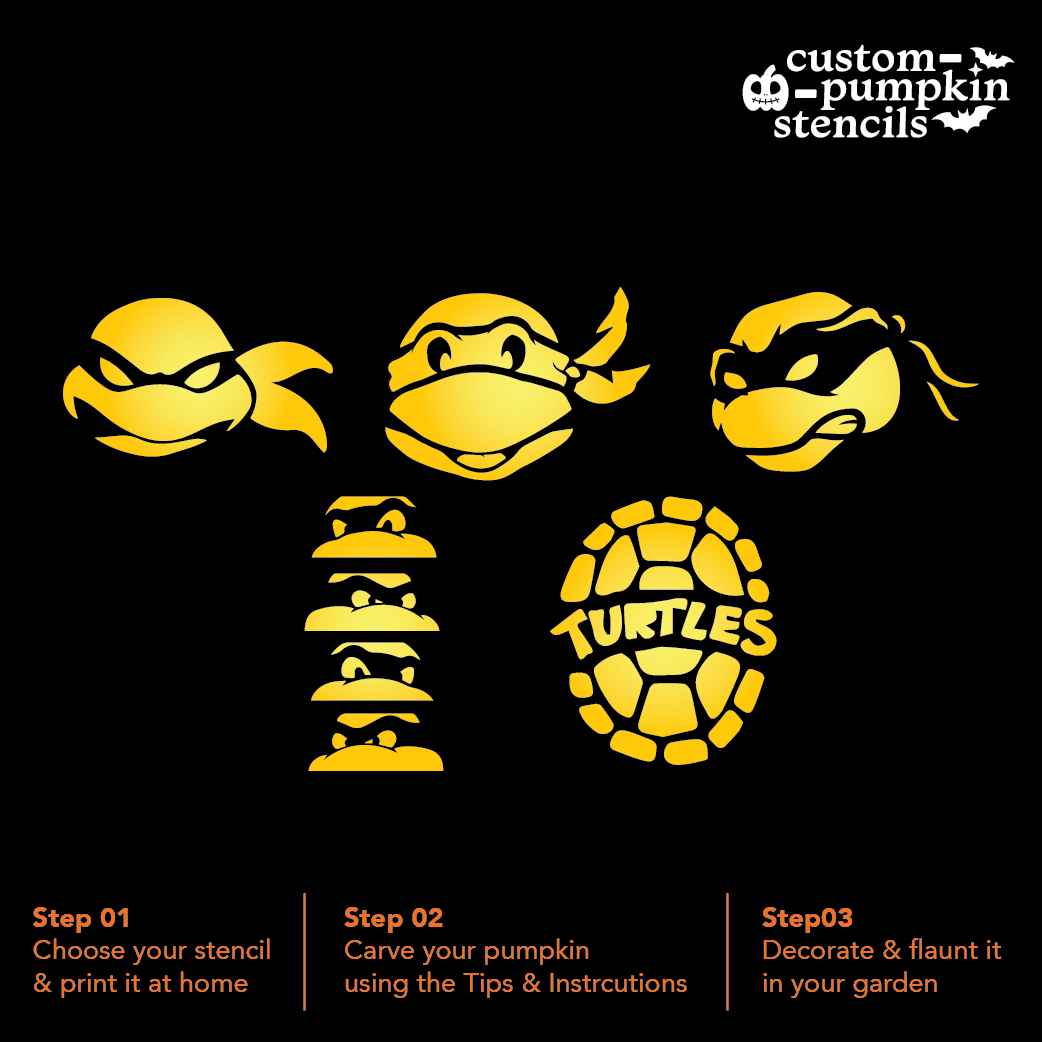 Ninja Turtle Pumpkin Carving Stencil - Custom Pumpkin Stencils 2025 throughout Ninja Turtle Pumpkin Stencils Free Printable