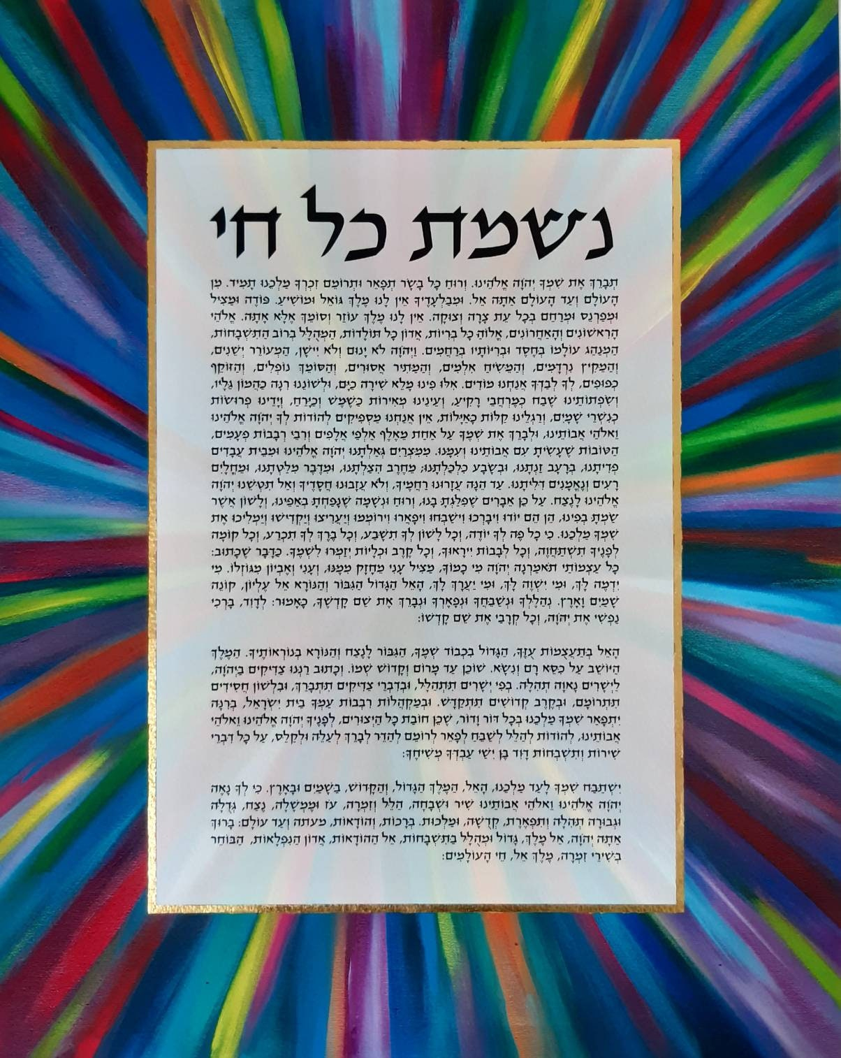 Nishmat Prayer - Etsy Ireland for Nishmat Kol Chai Printable