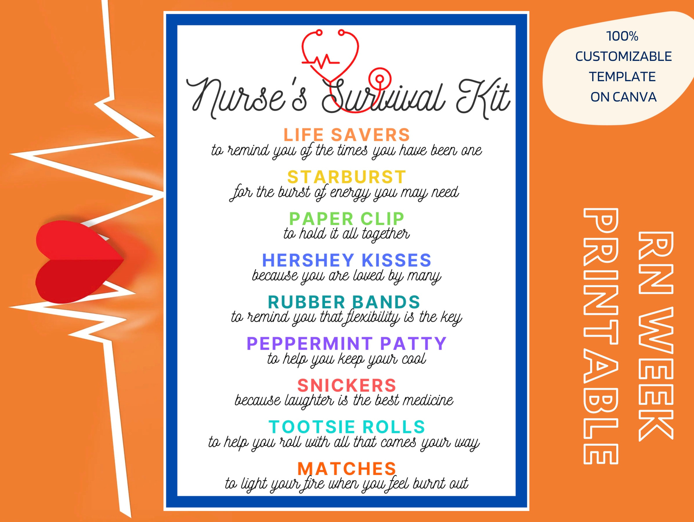 Nurses Week Survival Kit Template &amp;amp; Printable - Rn Week pertaining to Free Printable Nursing Survival Kit Template