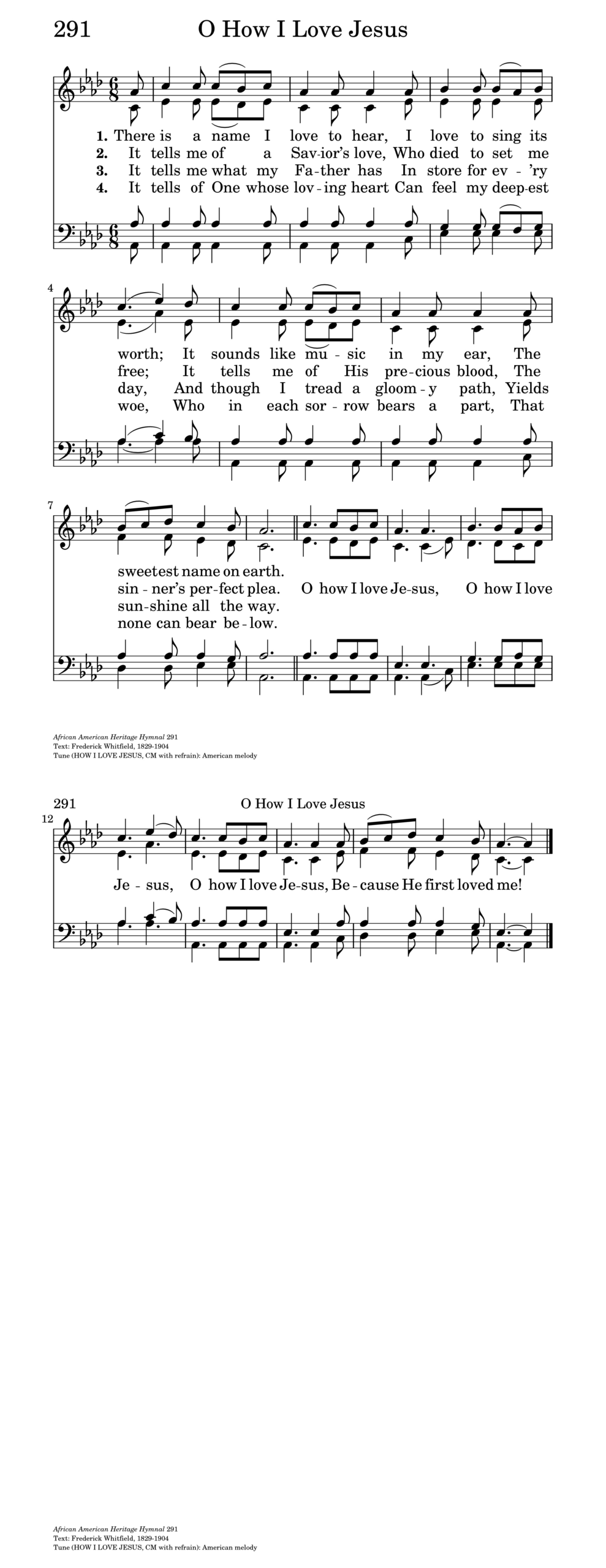 O How I Love Jesus | Hymnary in Oh How I Love Jesus Lyrics Printable