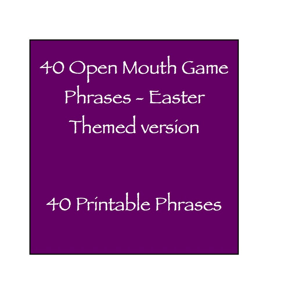 Open Mouth Game Phrases - Easter / Spring Holiday Break Themed with Watch Ya Mouth Game Phrases Free Printable