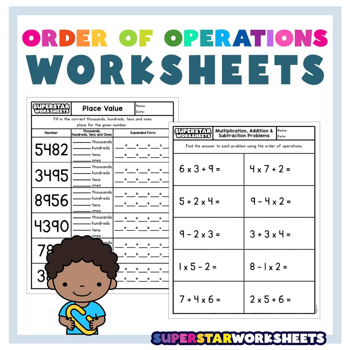 Order Of Operations Worksheets - Superstar Worksheets inside Order Of Operations Games Printable