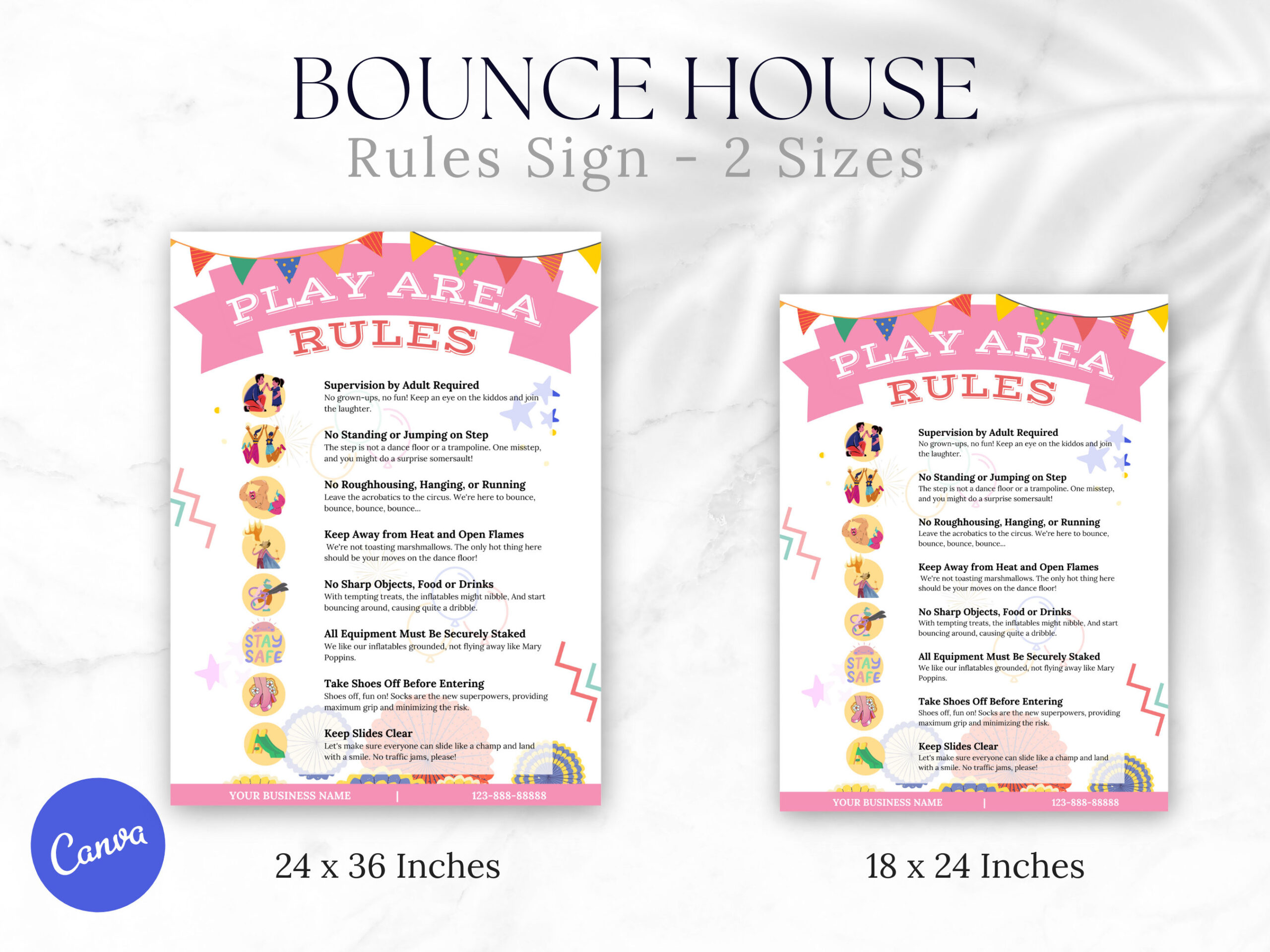 Outdoor Bounce House Rules Sign | Printable Kids Play Rules | Soft with Bounce House Rules Printable