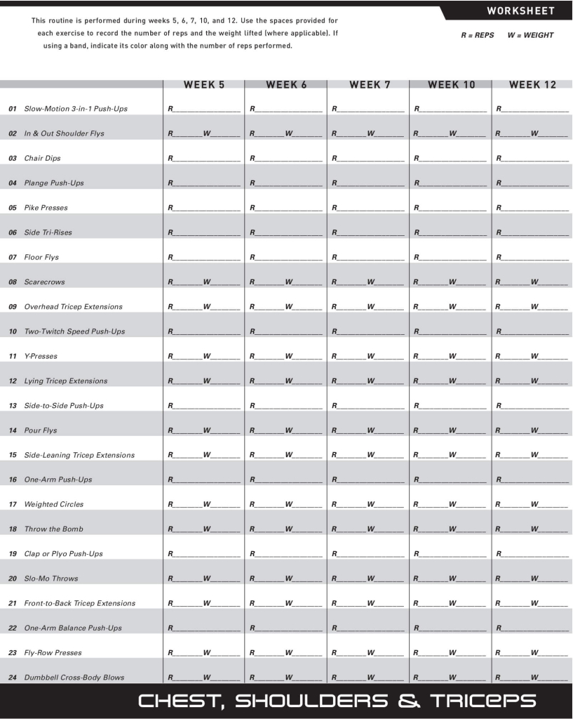 P90X Workout Sheets: Free Pdf Available (For Download &amp;amp; Print) for Free Printable P90X Workout Schedule