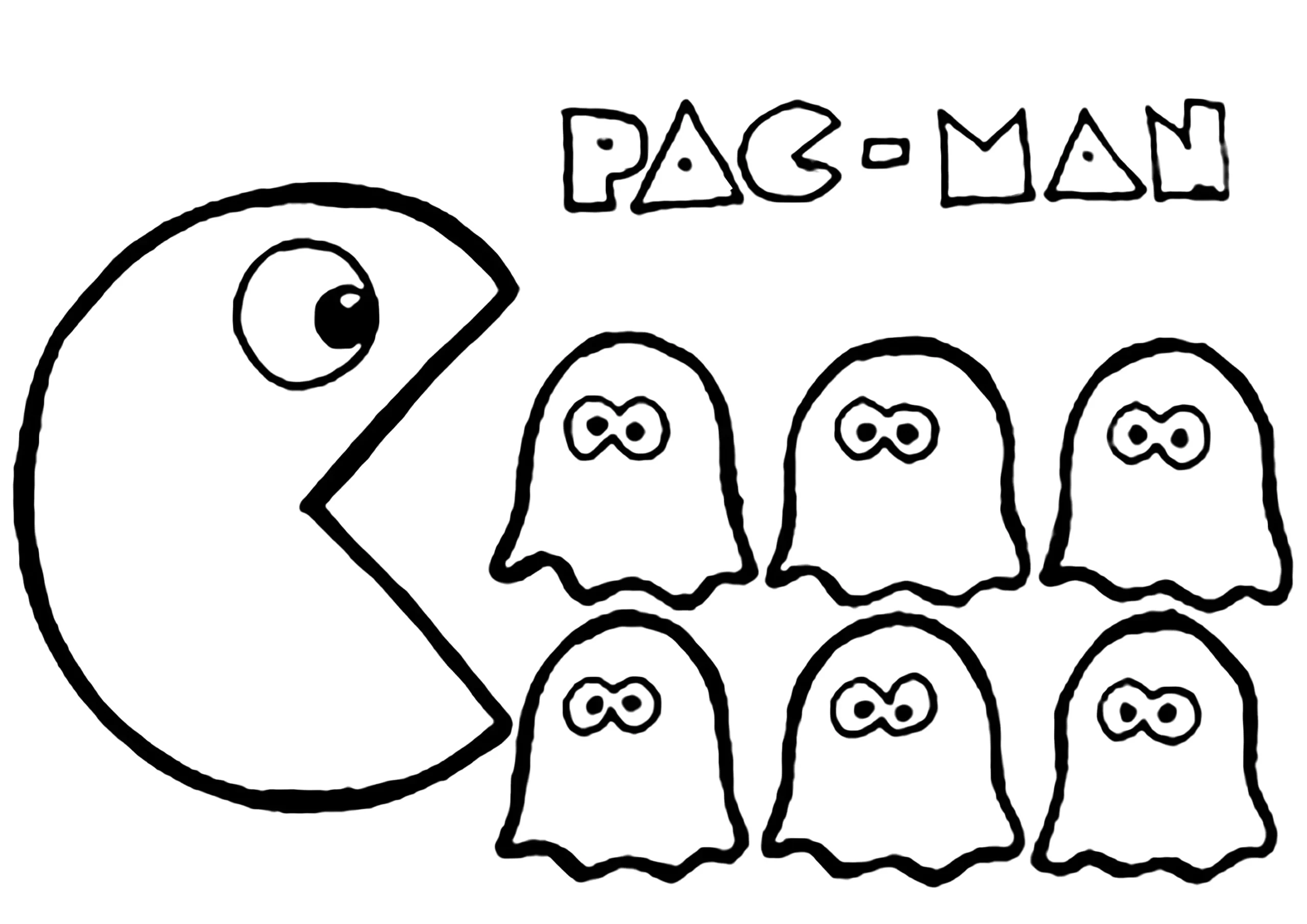 Pacman And Ghosts - Pac Man Coloring Pages inside Printable Pac Man Characters