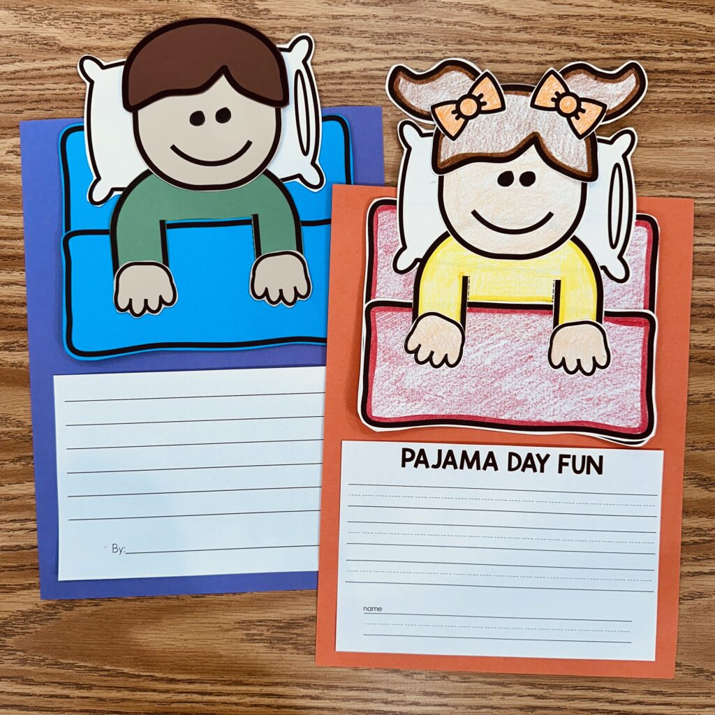 Pajama Day Winter Theme Day Craft - Simply Kinder Plus with Pajama Day Printable Activities