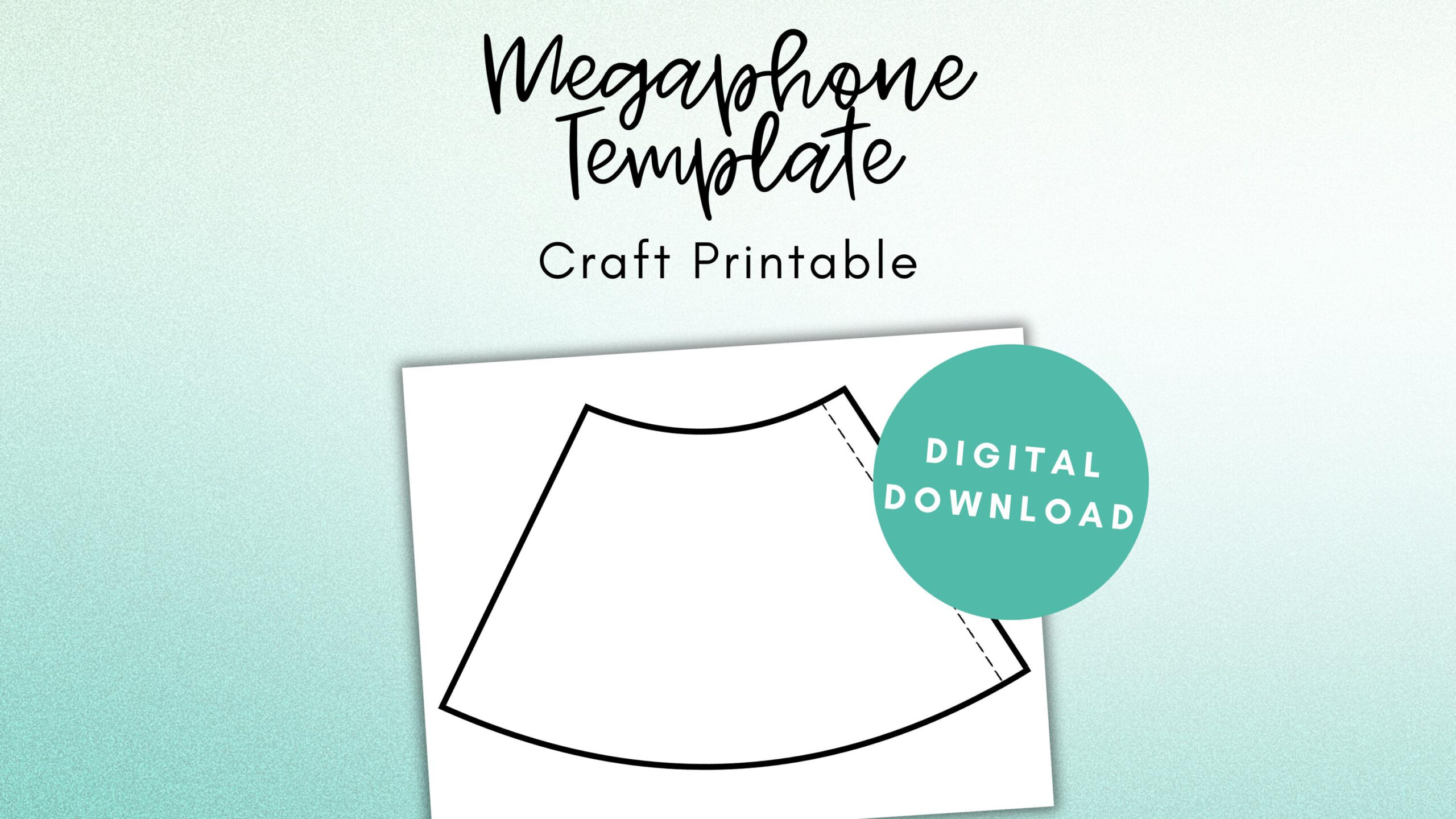 Paper Megaphone Template, Megaphone Craft Printable, Craft with regard to Free Printable Paper Megaphone Template