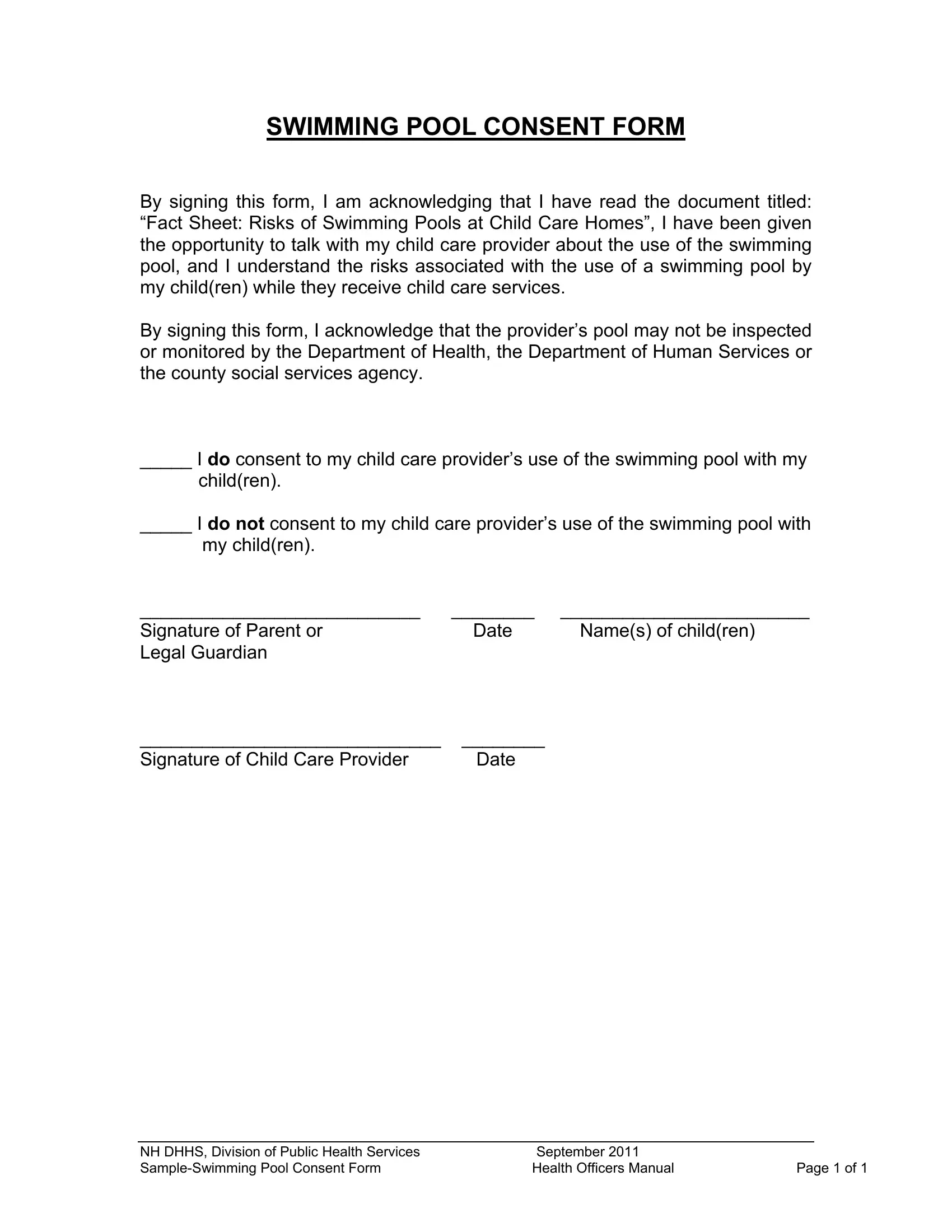 Parent Permission For Swimming Pdf Form - Formspal pertaining to Parental Consent Form Printable Swimming Pool Waiver Template