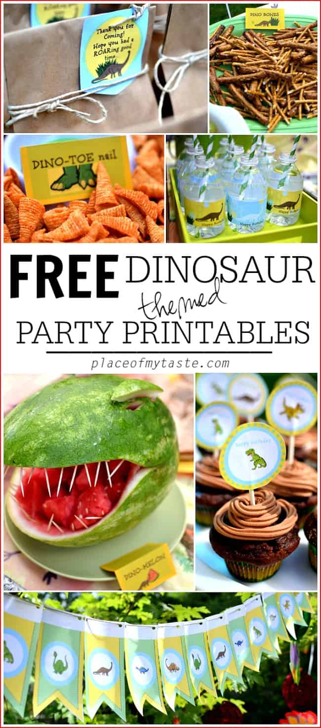 Party With Dinosaurs - Dinosaur Themed Birthday Party throughout Dinosaur Party Printables Free