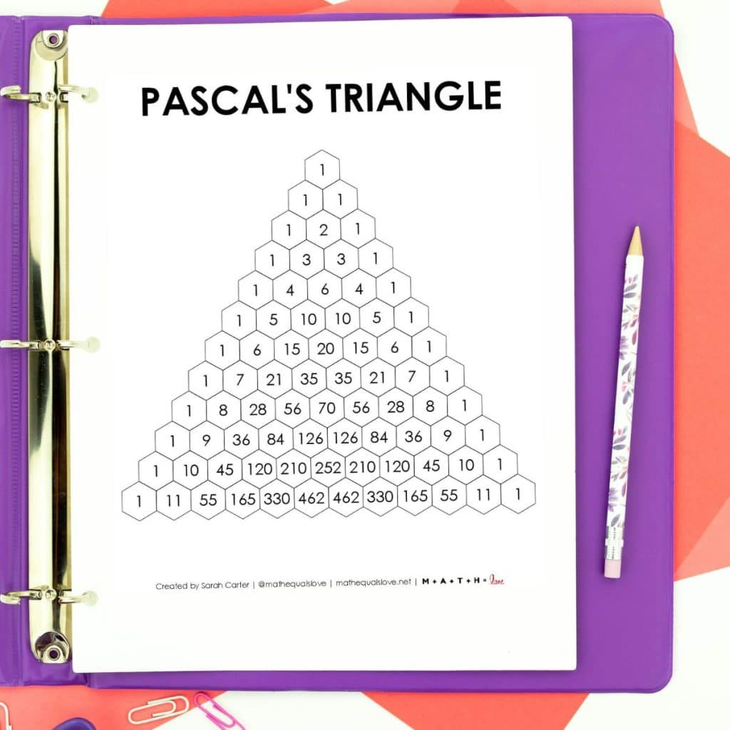 Pascal&amp;#039;S Triangle Templates - Blank And Filled Pdf within Pascal&amp;amp;#039;s Triangle Printable Worksheet