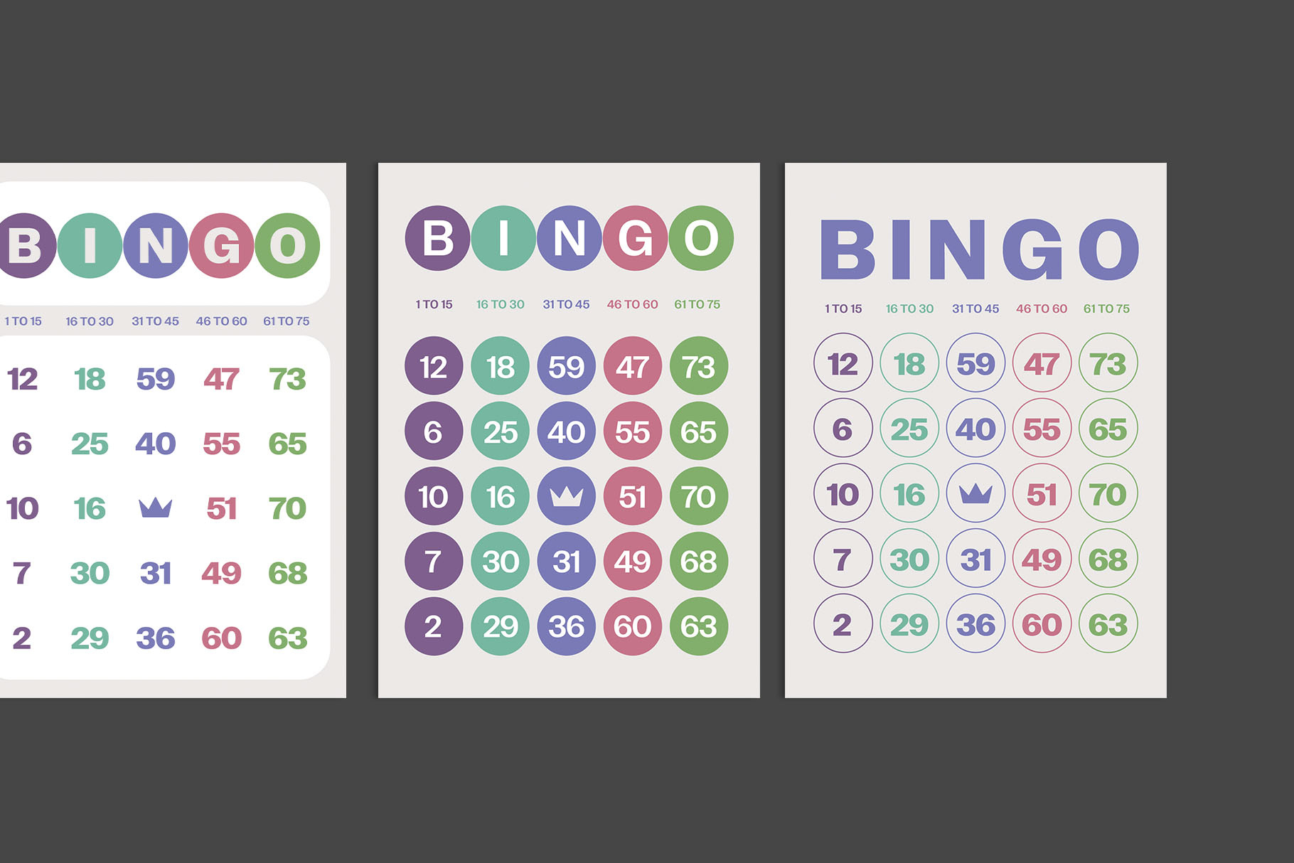 Pastel Bingo Card Templates - Brandpacks inside Free Unlimited Bingo Card Generator 1 75