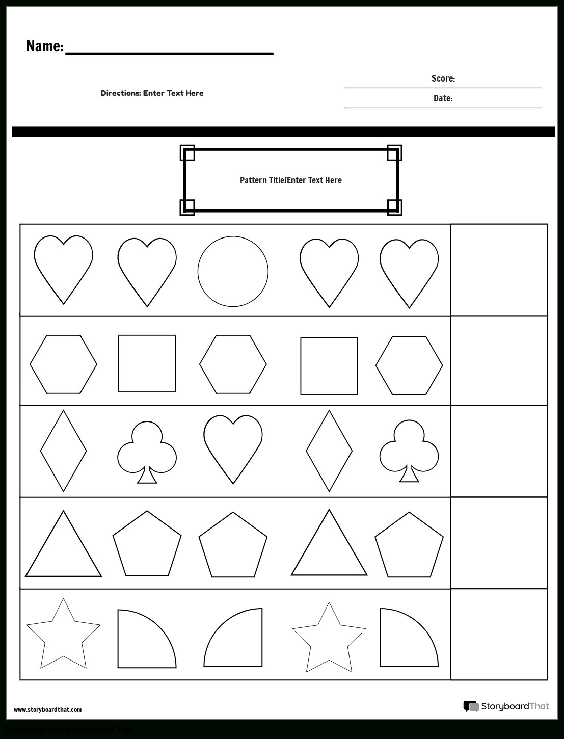 Pattern Worksheets: Free Printablesstoryboard That within Printable Kindergarten Patterns Worksheets