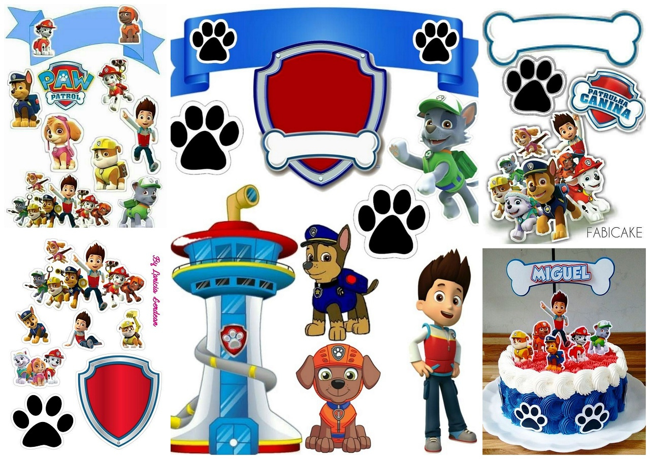 Paw Patrol Birthday Party: Free Printable Cake Toppers. - Oh My with Free Paw Patrol Birthday Printables