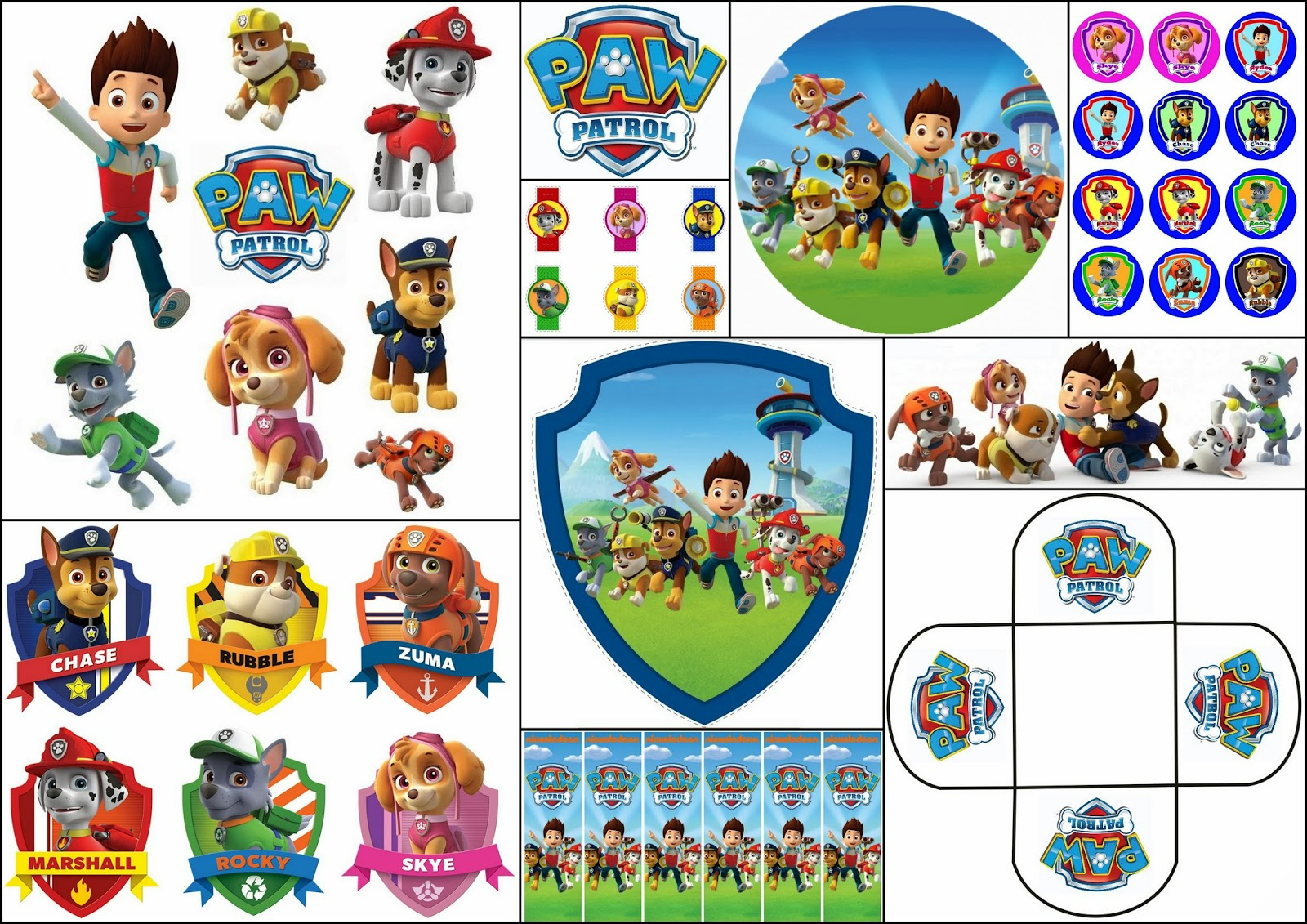 Paw Patrol Free Printable Kit. - Oh My Fiesta! In English for Paw Patrol Free Printables