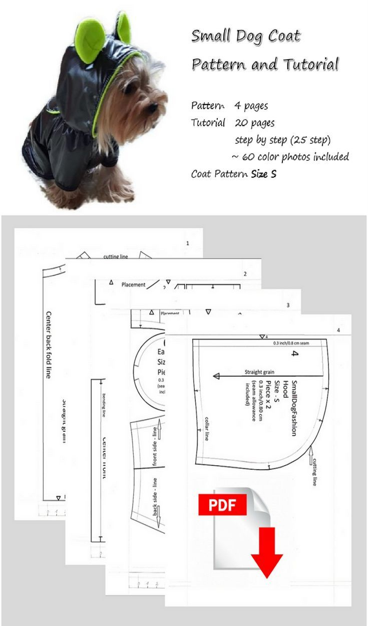 Pdf Dog Clothes Patterns Coat Pattern For Dog Diy Dog Clothes Coat with regard to Free Printable Dog Shirt Pattern