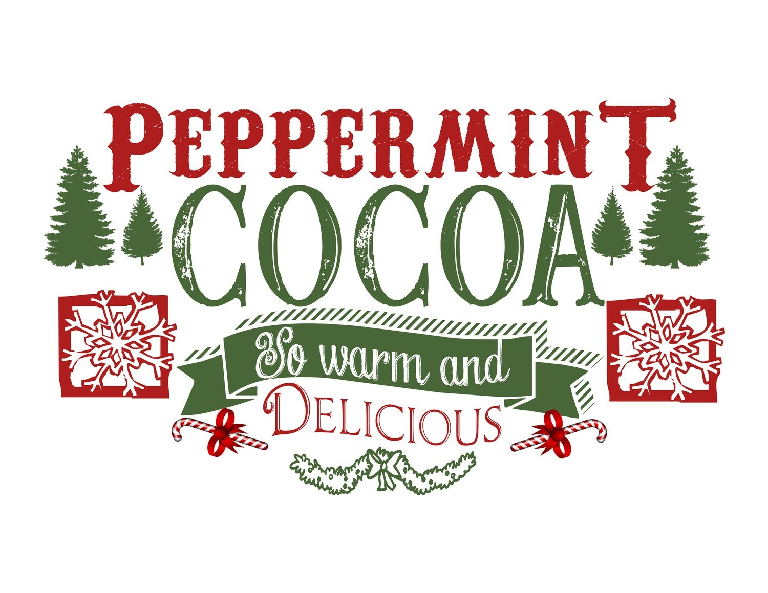 Peppermint Cocoa Free Printable (Hot Chocolate Bar) with Free Hot Chocolate Printable