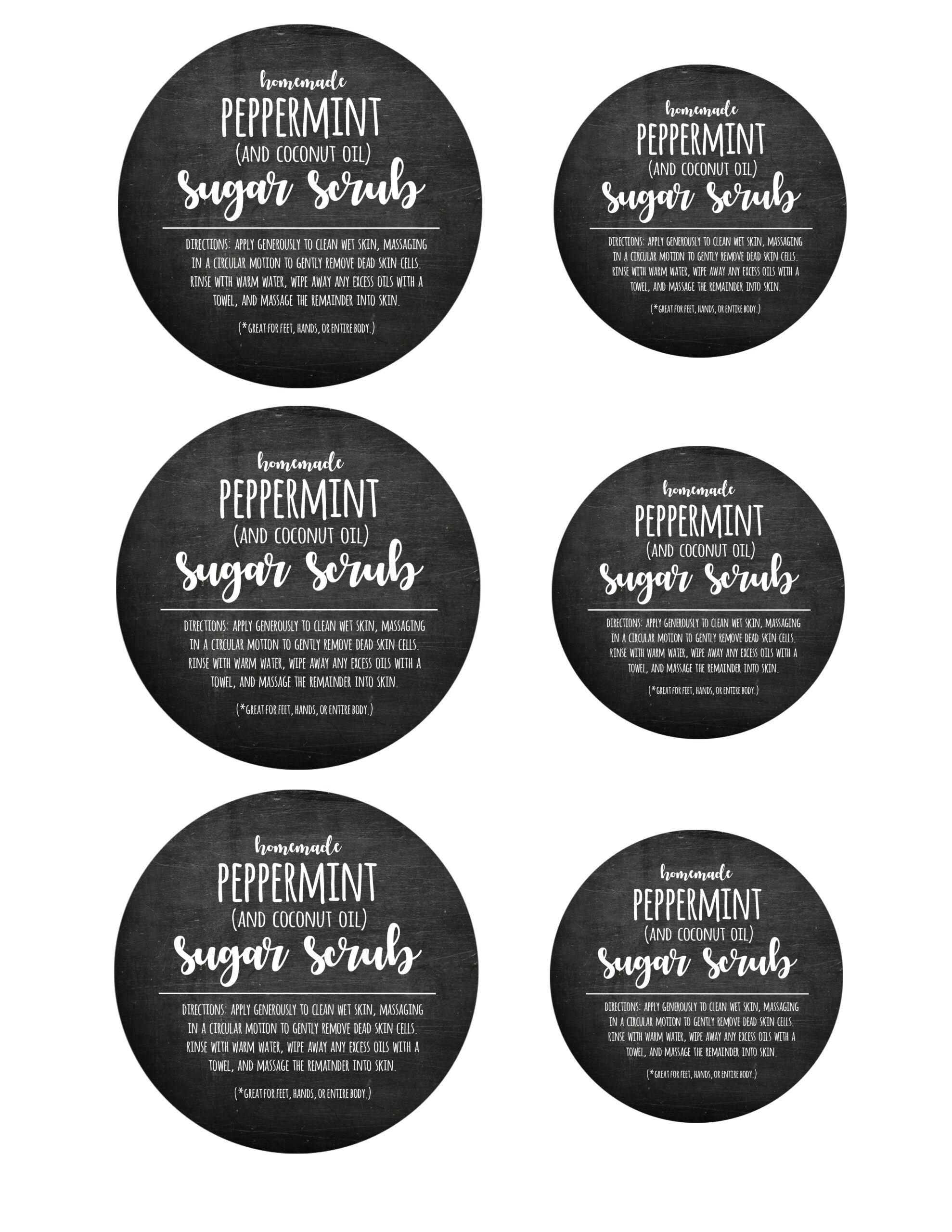 Peppermint Sugar Scrub Recipe (With Free Label And Tag) | Make for Free Printable Sugar Scrub Tags