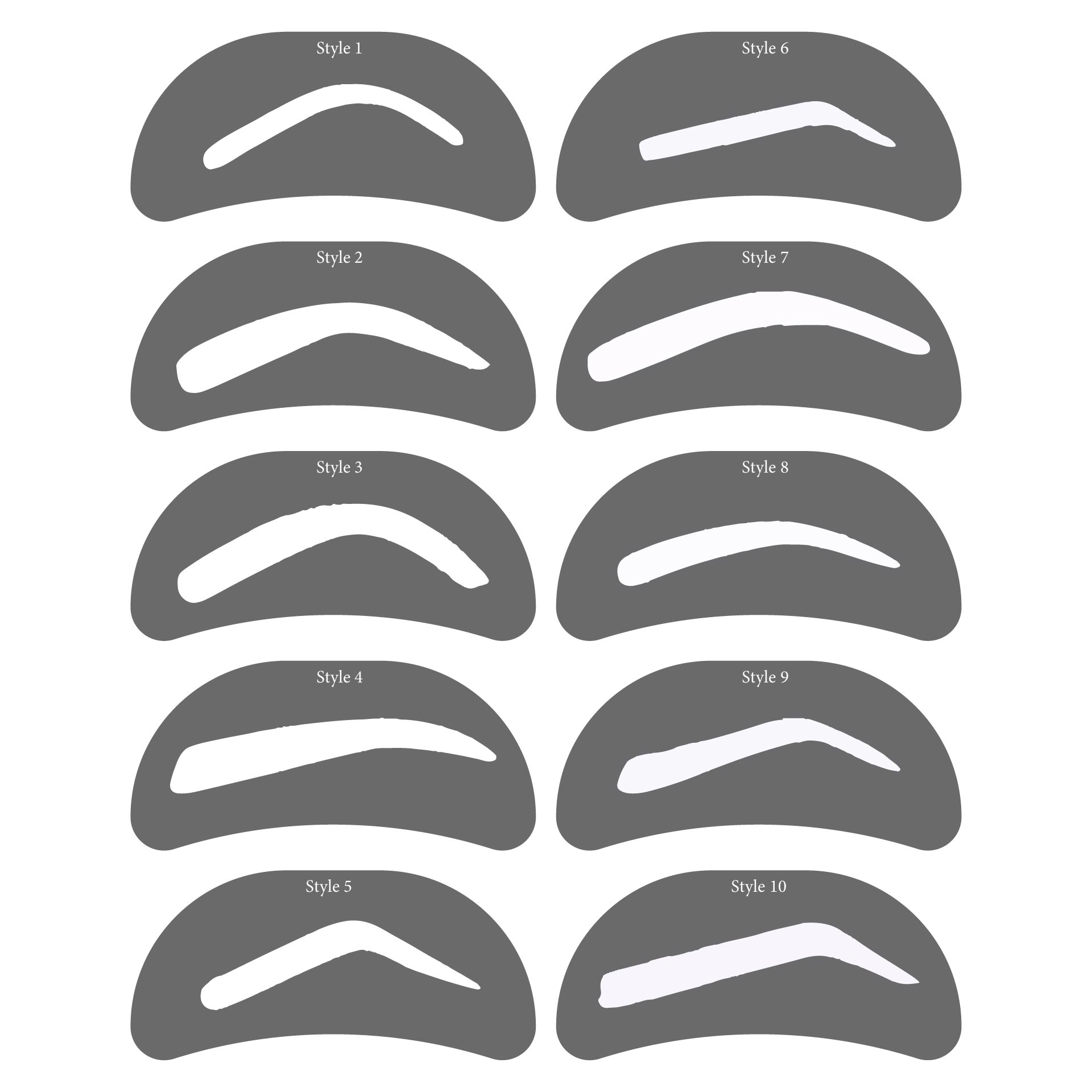 Perfect Brow Stencils | Kryolan - Professional Make-Up throughout Free Eyebrow Stencils Printable