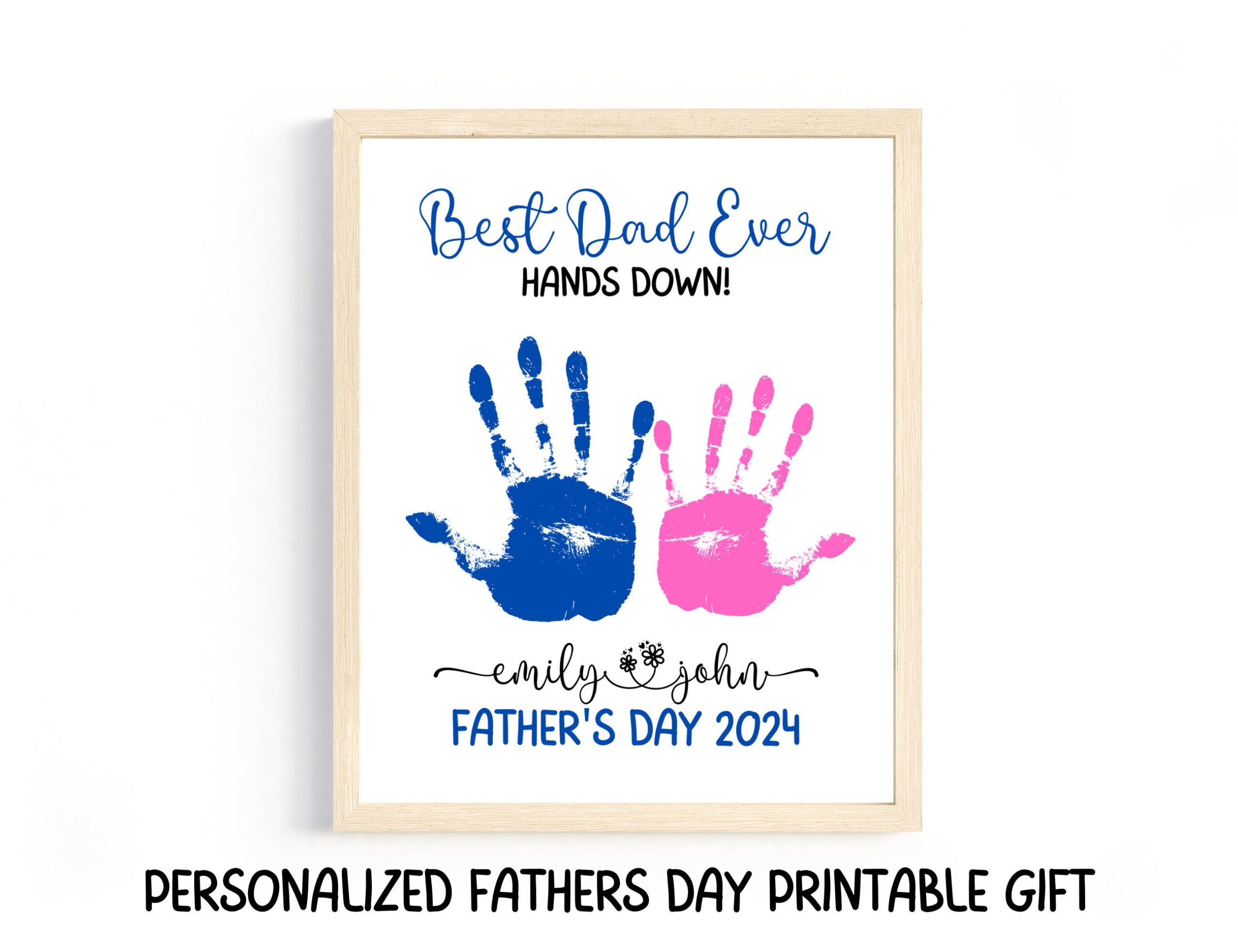 Personalisierte Best Dad Ever Hands Down Printable, Diy Geschenk with Best Dad Ever Printables