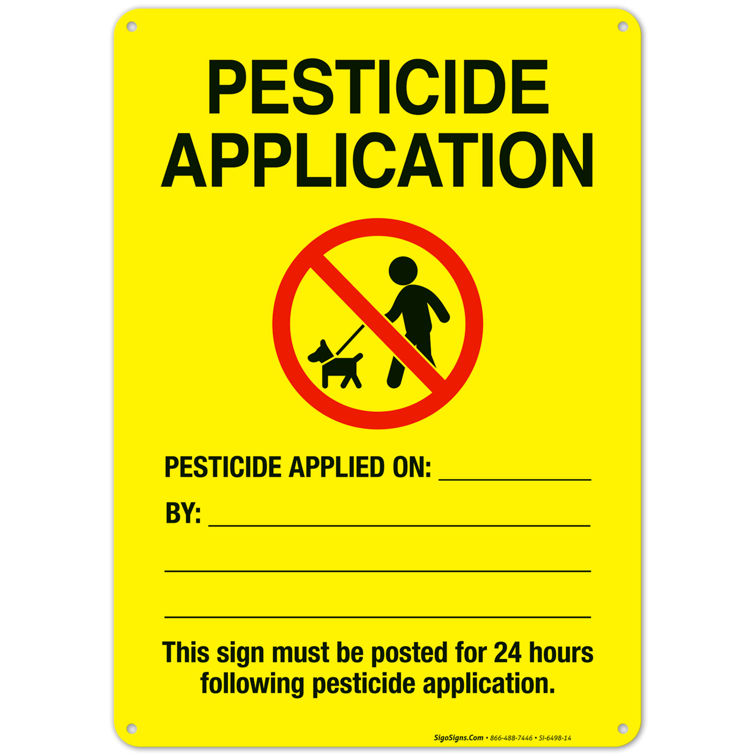 Pesticide Application Sign with Printable Pesticide Warning Signs